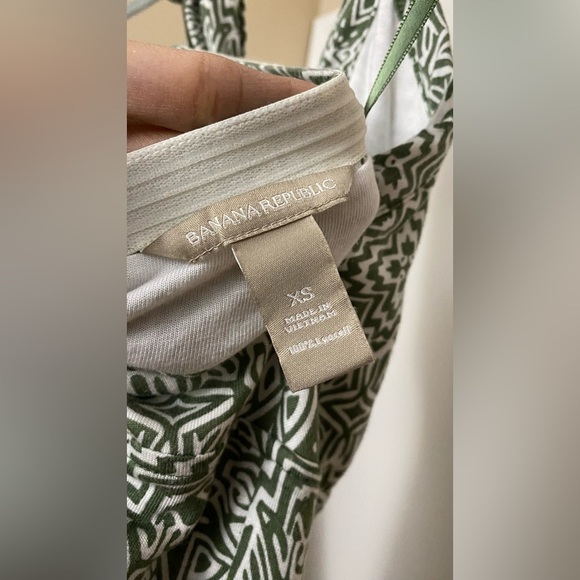 Banana Republic Knit Printed Canopy Green Halter Maxi Dress Size XS - Picture 4 of 6